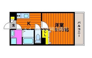 大元駅 徒歩25分 6階の物件間取画像